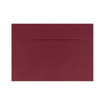 Okrasné obálky B6 perla burgundy HK s popruhom 120g 50 ks