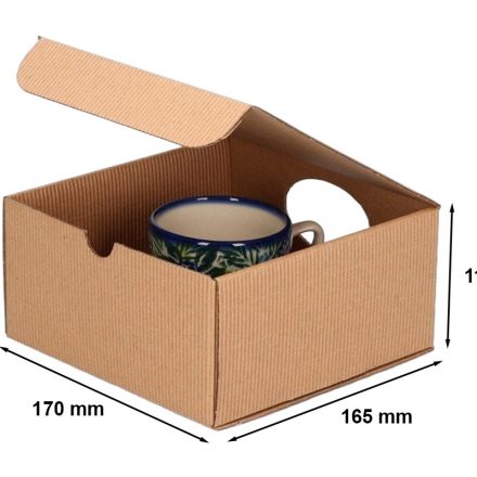 Kartónová škatuľa Cryptované okno 170x165x110mm Box na pohár