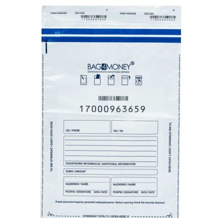 C3 obálky bezpečnostných fólií 320x450 mm Krycia taška4Money 100 ks