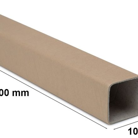Kartónová rúrka štvorec 100x100 mm, gr. 2,5 mmL. 400 mm