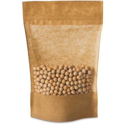 Doypack Kraft s veľkým oknom 2000 ml, stojace vaky 25 Umenie