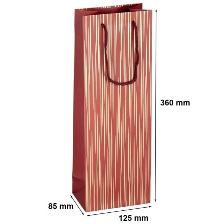 Papierové vrecko na darčekové víno 125x85x360 mm 200 g/m2 K-427 CZM