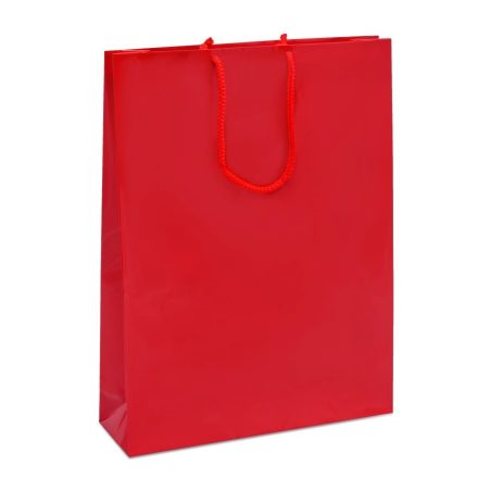 Darčekové vrecko Prestige Laminate 300x90x400 mm červená s rukoväťou