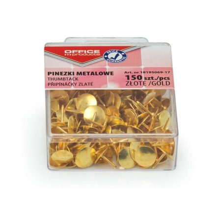 Kovové tacks kancelárske zlato pre korkové dosky 150 ks v krabici