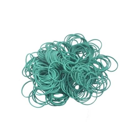 Zelené latexové práąkové gumy 100 mm x 1,3 x 4 mm Balenie 1 kg