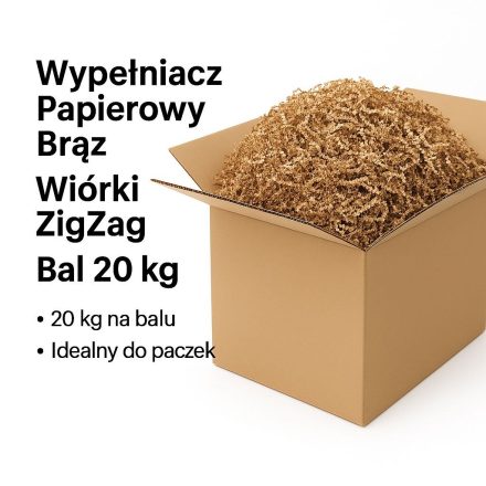 Papierová náplň ZigZag hnedá - parcely čipy 20 kg prom