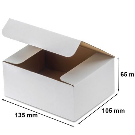 Papierová lepenka 135x105x65mm F215 biela, módna box