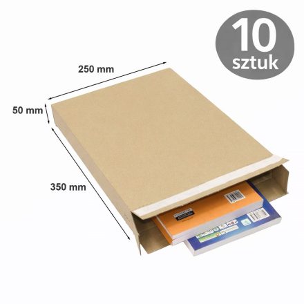 Box Flatbox F12 prepravná škatuľa hnedá 250x50x350 mm 10 ks