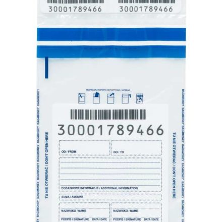 Bezpečné bankové obálky LDPE A5 140x220 mm bezfarebná 100 ks