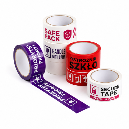 Baliace pásky s logom rozpúšťadla 48 mm x 54 m, 2 farby, 720 ks