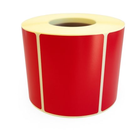 Červené samolepiace termálne štítky 60x40 mm, rolka 500 ks