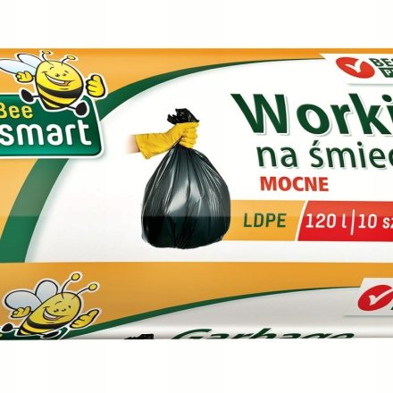 Včela Smart čierna odpadkové tašky LDPE 120L 10 kusy pre veľké košíky