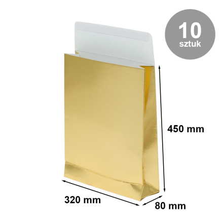 Kartónové obálky C3/A3 320x450x80 mm zlato 220g 10 samolepiace stroje