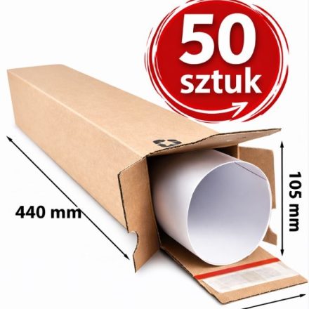 Skriňa s rúrami 105x105x440mm Pohľadnica pre plagáty 50 ks