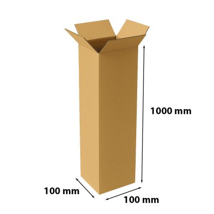 Longitudinálna klapka 100x100x1000mm poštová schránka hnedá