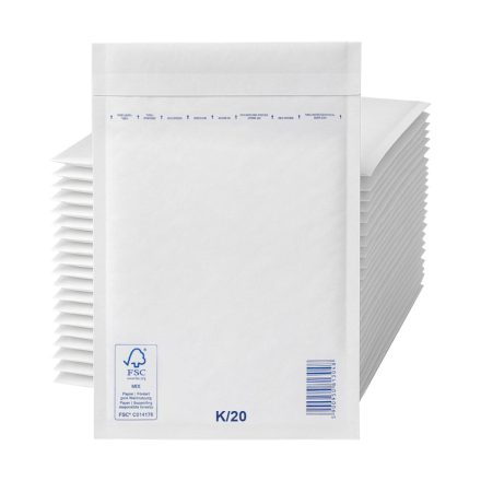 Obálky z bubliniek VP K20 samolepiaca biela 370x480 mm škatuľka 50 ks