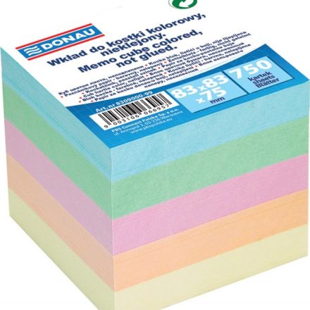 Nelepené karty Donau 83x83x75 mm, zmes farieb, 100 ks