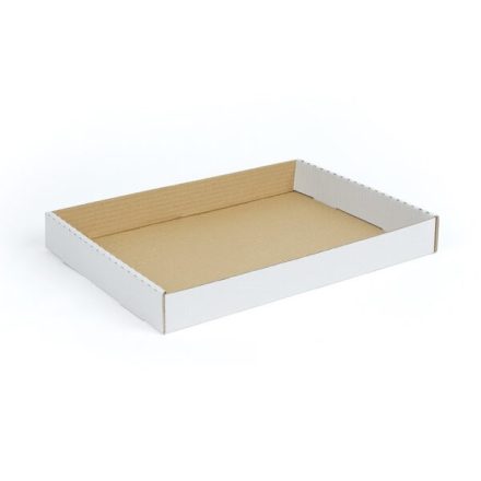 Zásobník z kartónu s potravinami 300x200x63mm hnedá na koláče a pečivo