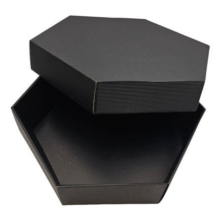 Kartónové škatule čierne s uzáverom 380x380x90 mm 10 ks