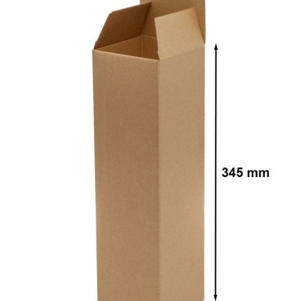 Kartónová škatuľa na fľašu vína 100x100x345 mm F215 hnedá