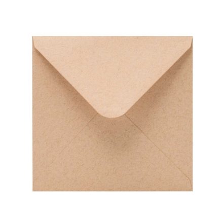 Vlnité štvorcové obálky K4 recyklované hnedé 165x165 mm 120g 50 ks