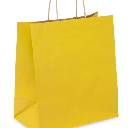 Nákupné tašky zo žltého papiera 305x170x340 mm s rukoväťou 10 ks