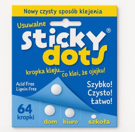 Odstrániteľné Sticky Dots lepidlo bodky 12 mm na stanovenie 64 ks