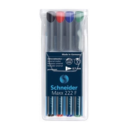 Foliotypy SCHNEIDER MAXX 222 F, filmové perá 0,7 mm, 4 mix farby