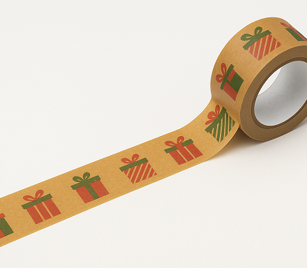 Papier Vianočná páska v darčekoch 48mm/54m sulfátový papier pre parcely