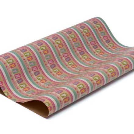 darček baliaci papier hnedý Všetko najlepšie k narodeninám v rolke 70cm x 50m 60g