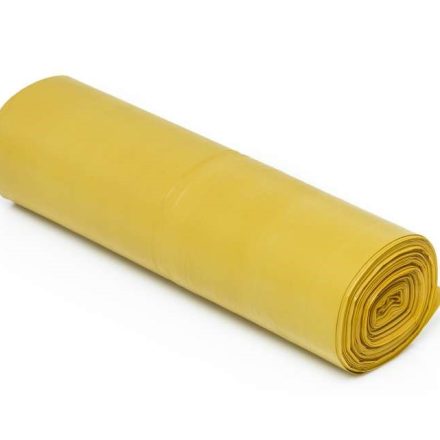 Silné a objemné plastové vrecia na odpadky LDPE 60 l, 50 žlté ks 35 um