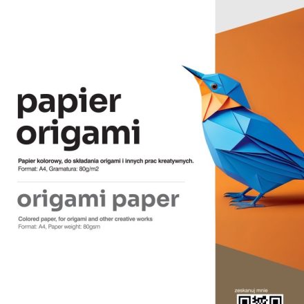 Farebný papier pre origami ORIGANEO Zmes A4 20 farby 100 Archa. 80 g/m2