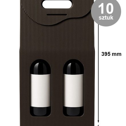 Módne boxy potiahnuté čiernou 2 víno 180x80x395 mm 10 ks