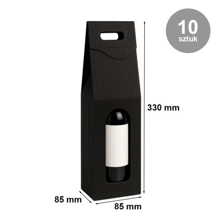 Mykané čierne škatúľ na rezanie vína 85x85x330mm 10ks