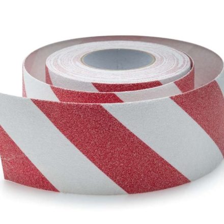 Samolepiace nešmykľavé pásky 100 mm x 18 m bielo-červená
