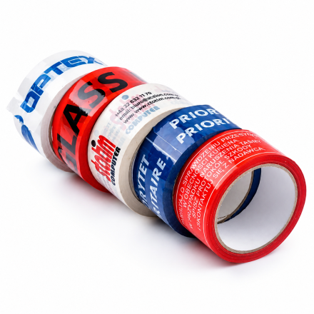 Obalová páska s logom Rozpúšťadlo 3 farby 48 mm x 54 m 108 rolky