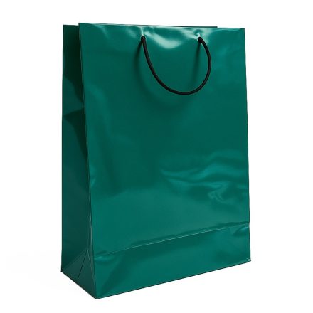 Papierový darčekový vak Prestige tmavozelená 340x150x450 mm