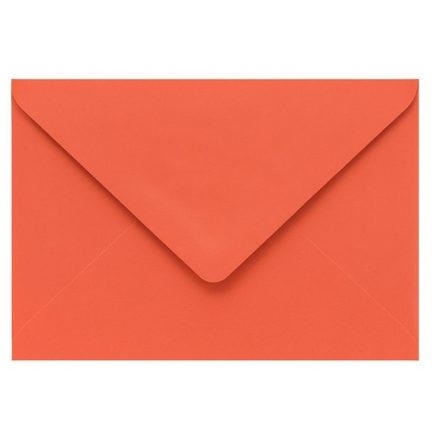 Koralové červené obálky B6 120g 10 ks mokré uzavretie 125x175