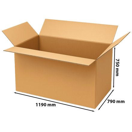 Škatuľka s paletovými klapkami 1190x790x750 mm hnedá 5-vrstvová BC800