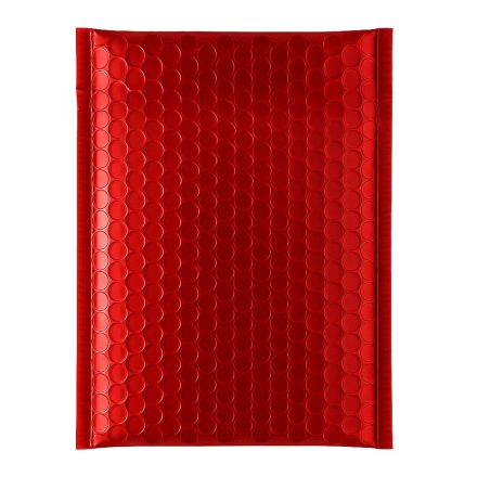 Samolepiaci kovový bublinkový obal 270x360 mm červená