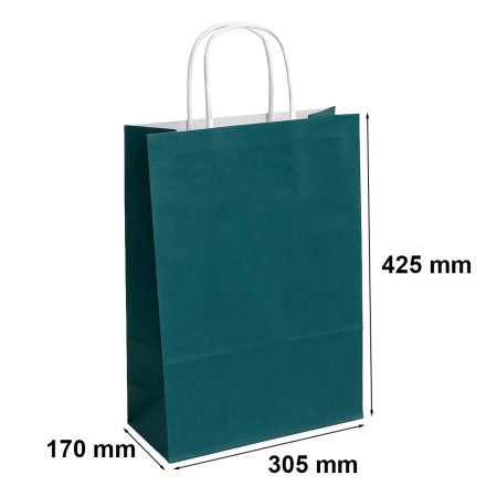 Zelená darčeková papierová taška 305x170x425 mm ECOBAG 23 l 100 g/m2