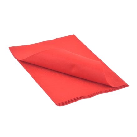 Červená dekoratívna plsť 200 x 300 mm pre remeselné práce 5 listy