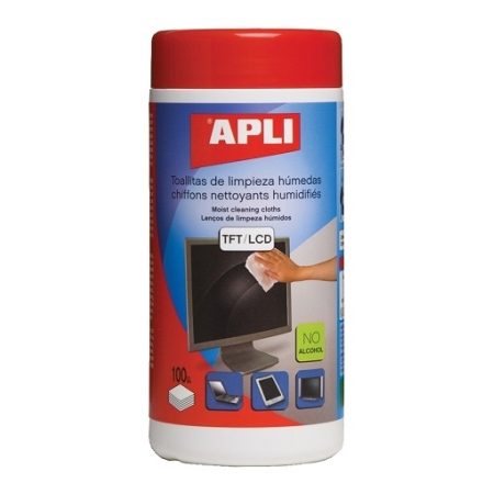 Nealkoholické monitory a utierky APLI 100 ks v tube