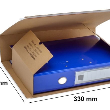 Kartónová rolovacia skriňa L 330x230x100 mm hnedá s lepiacim prúžkom