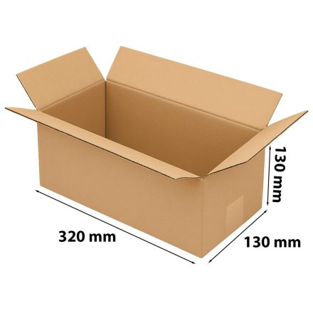 Škatule, hnedá krabica 320x130x130 mm InPost Gibarit B 360 g