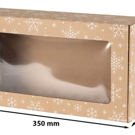 Vianočná módna krabica 350x200x100 mm EKO Snehové vločky F427