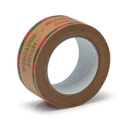 Vianočný papier páska Veselé Vianoce darčeky 48mm x 50m