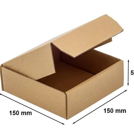 Lepenková škatuľa F426 150x150x50mm hnedý módny box