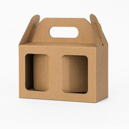 Papierová lepenka 174x85x95 mm, box pre 2 poháre, 10 ks