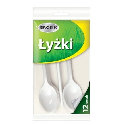 Lyžice jednorazové plastové peny 12 kusy na party a piknik